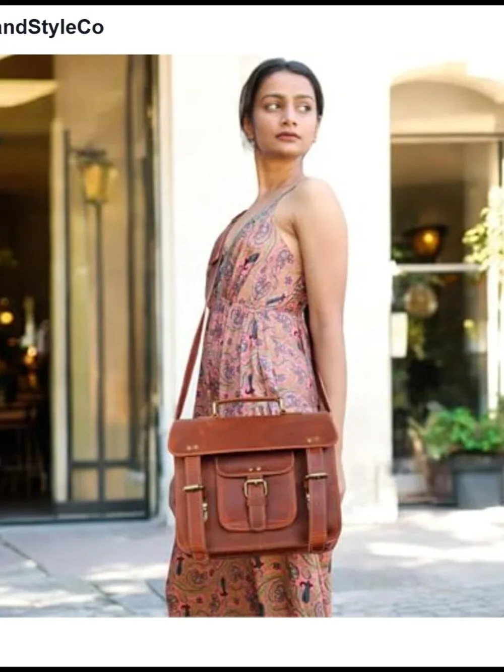 Vintage Leather Messenger Bag for iPad Tablet Crossbody Satchel Shoulder Bag
